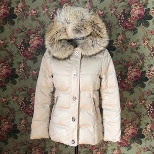 Coach Taupe Down Puffer Jacket